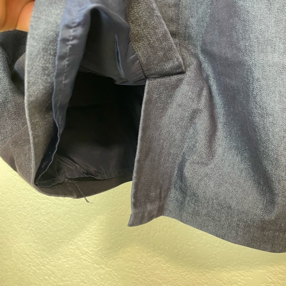 83 Merona Faux Jean Blue Lined Career Pencil Skirt Size 12 - Picture 7 of 8